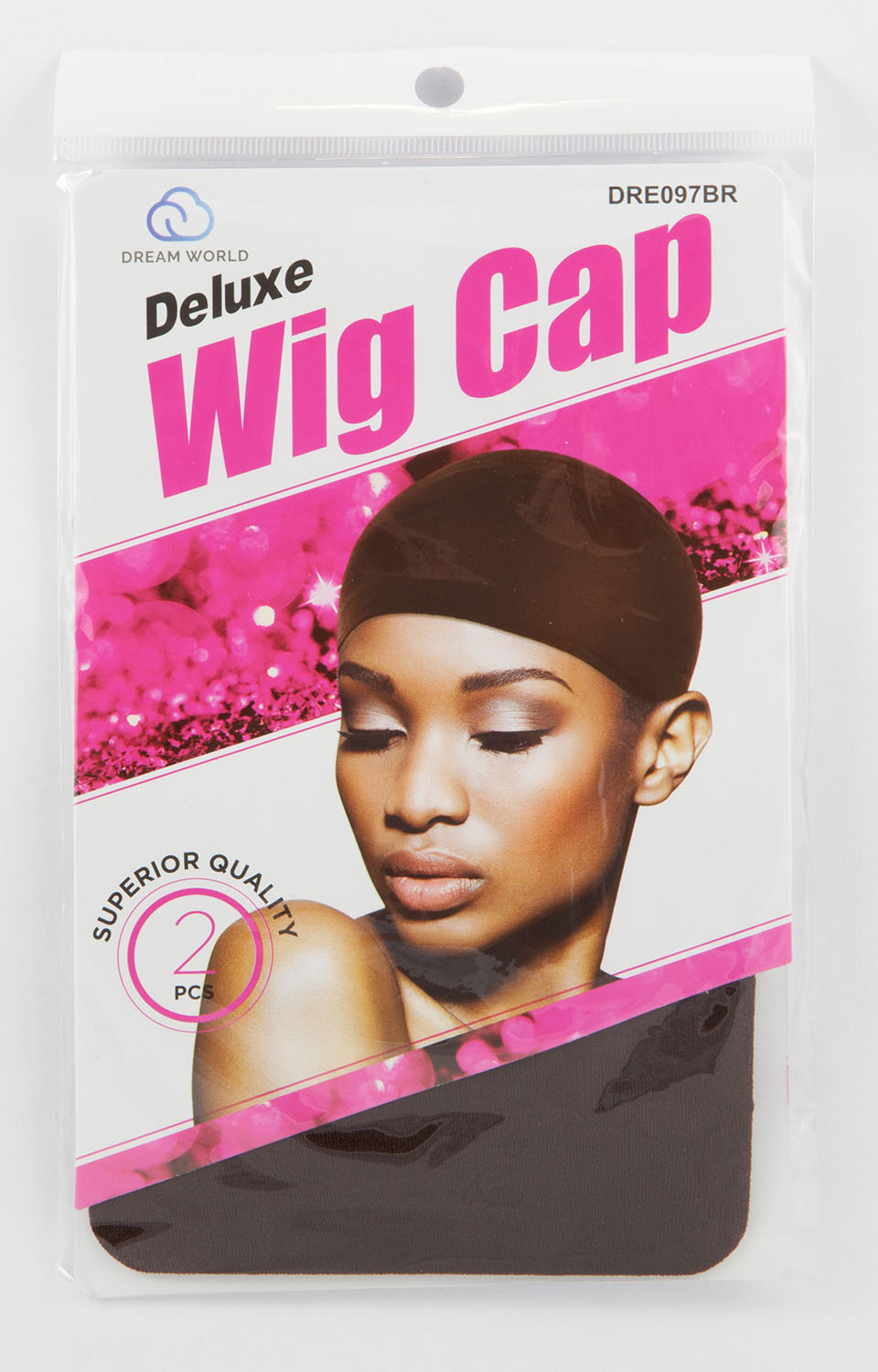 Dream World Wig Cap Deluxe Brown 2 pcs