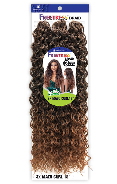 Freetress Crochet Braid 3X Mazo Curl 18”, Fix My Hair