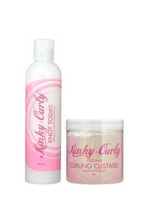 Kinky Curly Combideal 42: Knot Today Leave In Detangler 8oz + Kinky Curly Curling Custard 8oz