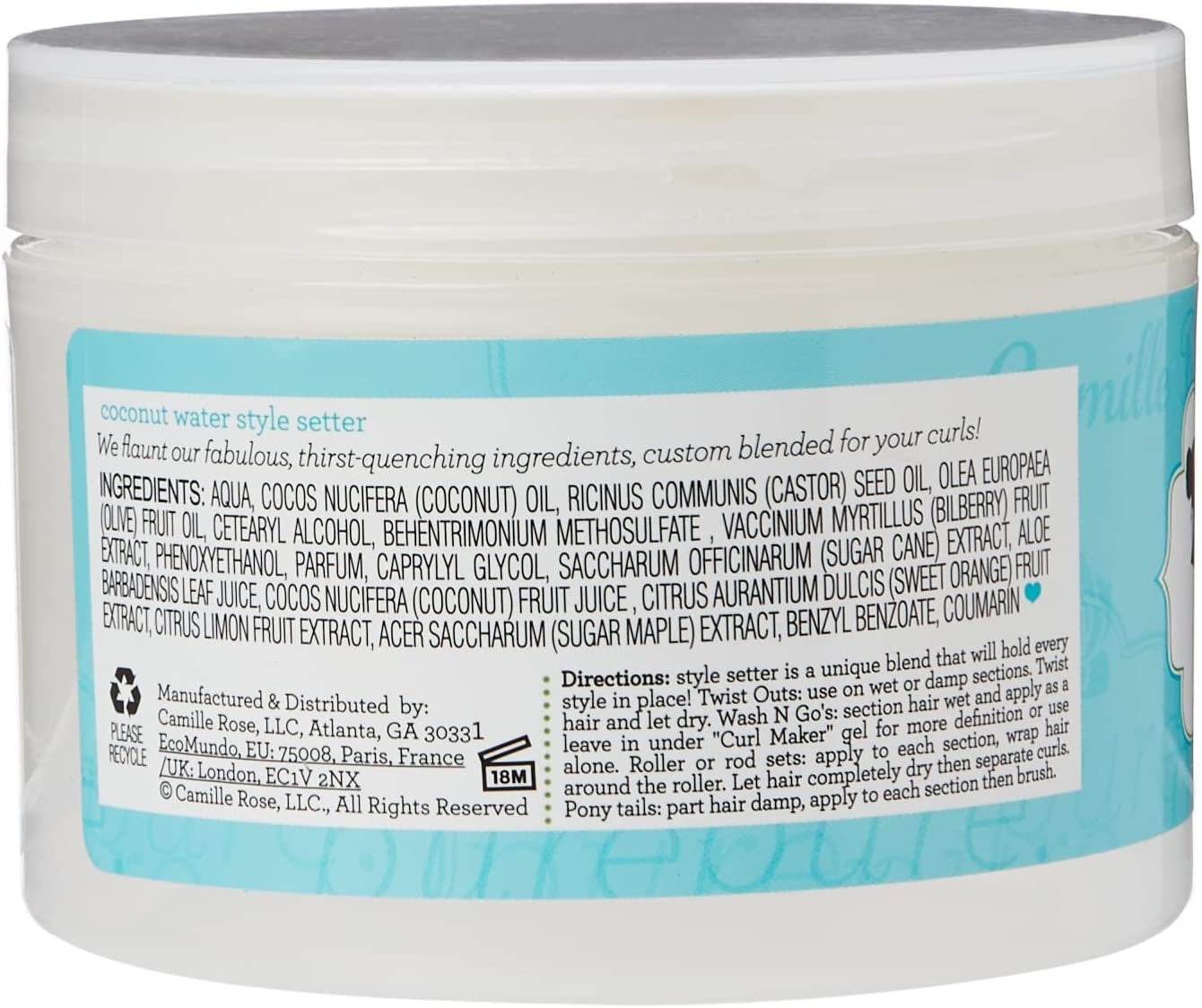 Camille Rose Coconut Water Style Setter 240ml Fix My Hair Voor 16.00u in huis!