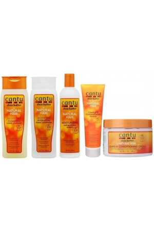 Cantu Shea Butter Combideal: Sulphate Free Shampoo 400ml, Suplhate Free Conditioner 400ml, Moisturizing Curl Activator 355ml, Co-Wash 283g & Leave in Conditioning Cream 340g