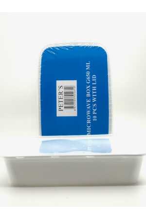 Magnetronbakken (Maaltijdbakken) G-650ml 10 stuks met deksel W/T