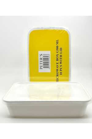 Magnetronbakken (Maaltijdbakken) G-500ml 10 stuks met deksel W/T