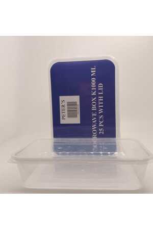 Magnetronbakken (Maaltijdbakken) K-1000ml 25 stuks met deksel W/T