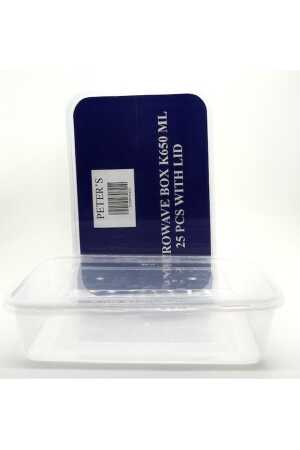 Magnetronbakken (Maaltijdbakken) K-650ml 25 stuks met deksel W/T
