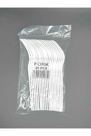 Plastic Vork Wit 20 stuks