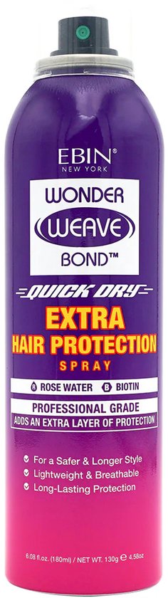 ebin purple 180ml Ebin Wonder Weave Bond Quick Dry Extra Hair Protection Spray Purple 180ml